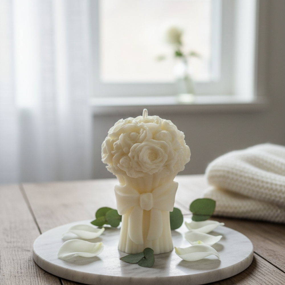 Gül Buketi Dekoratif Mum